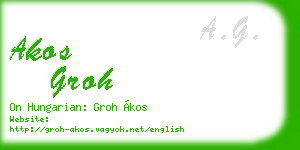 akos groh business card